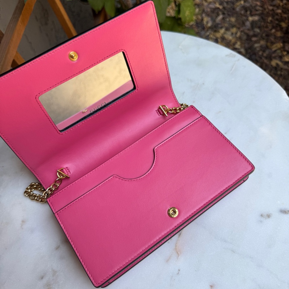 Gucci GG Matelassé Chain Wallet WOC Crossbody - Picture 9 of 14